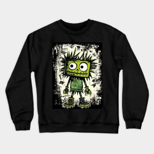 Mystical Green Guardian of Neo-Expressionism Crewneck Sweatshirt